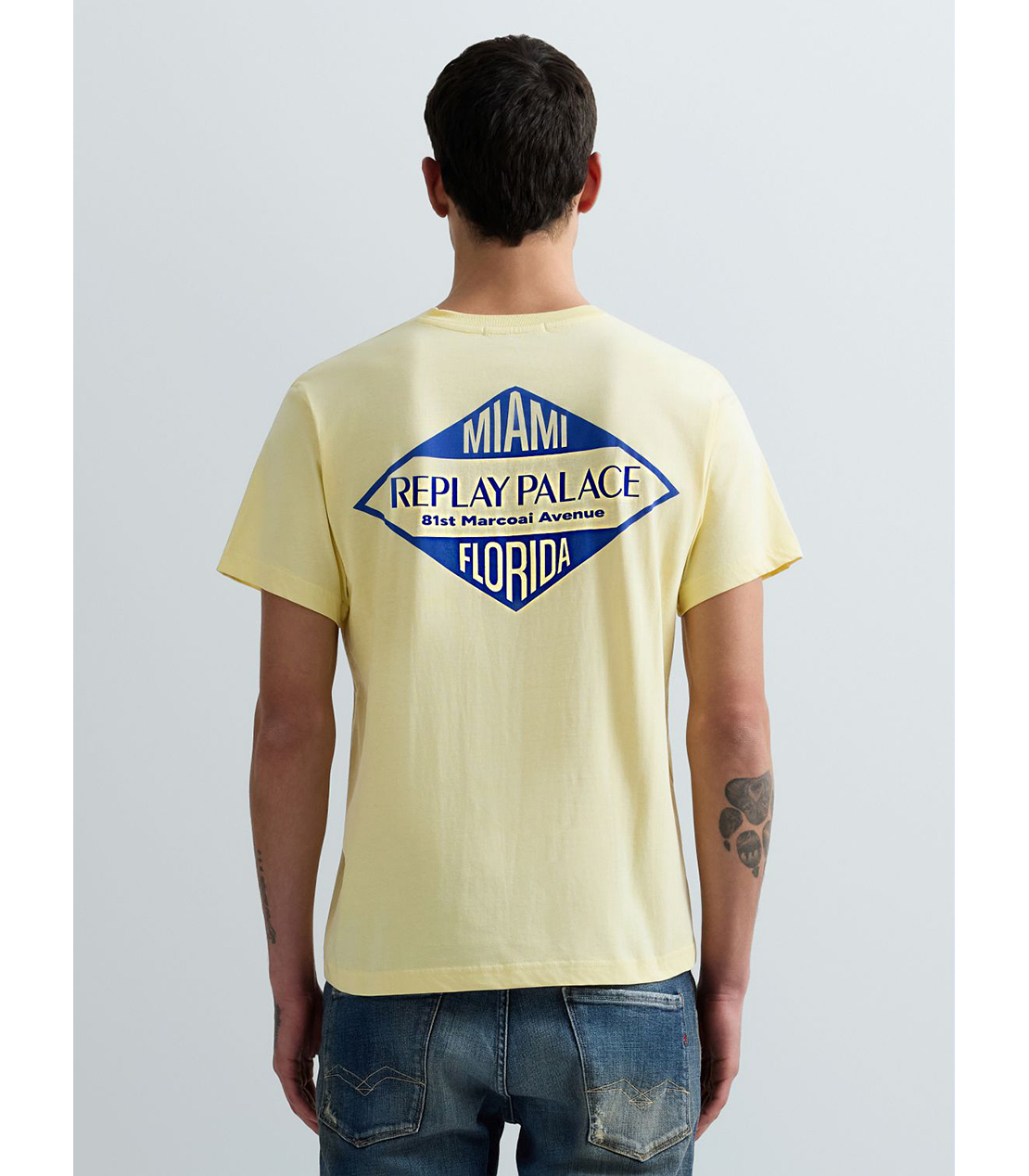 ベーシックジャージーMIAMIプリント Tシャツ 詳細画像 ペールイエロー 3